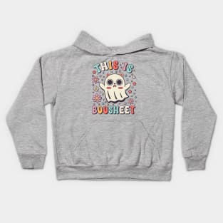 This is Boosheet Cute Cat Ghost Hallowen Pun Kids Hoodie